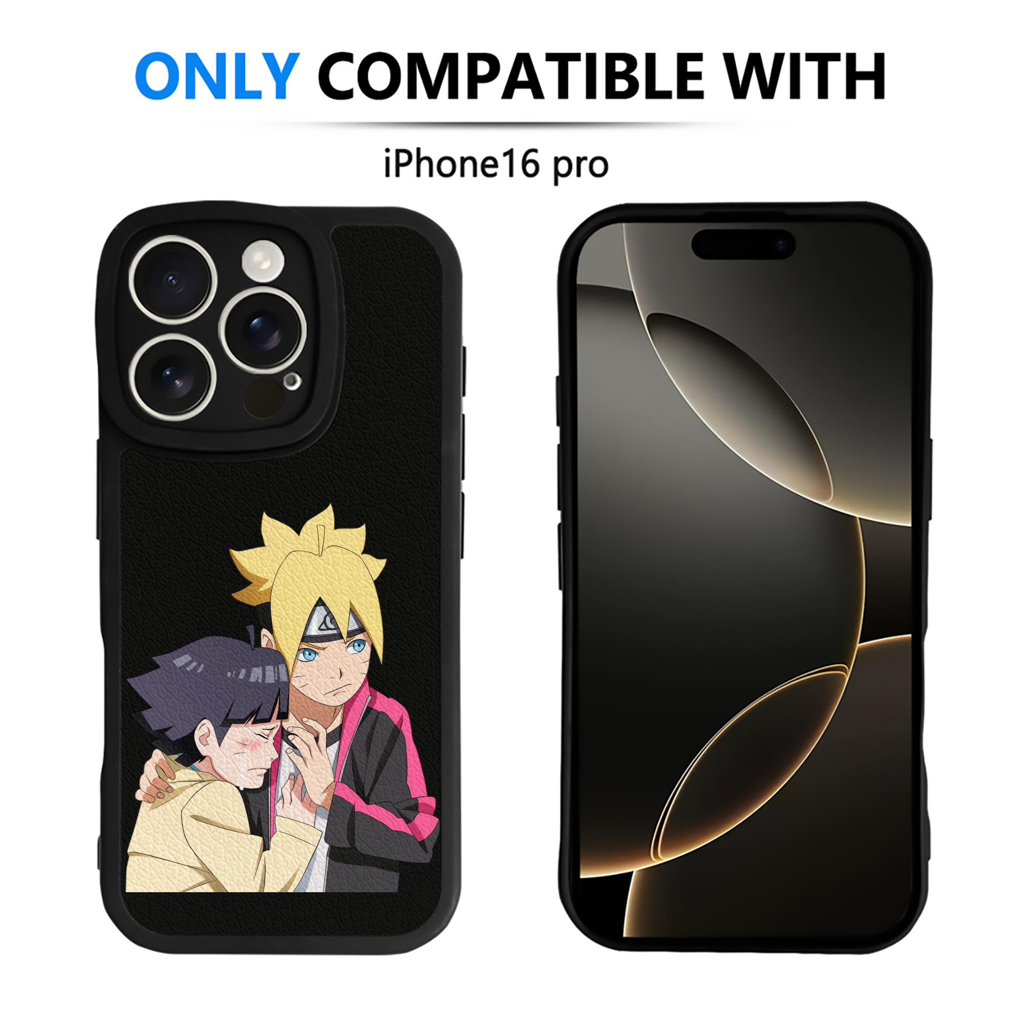 （画像用） NARUTO -ナルト- うずまき ボルト Uzumaki Boruto 【iPhone 16シリーズ対応】シリコンスマホケース（レザー調） 材質：シリコン